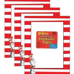 Classroom Paper*Eureka Dr. Seuss The Cat in the Hat Computer Paper, 50 Sheets Per Pack, 3 Packs (EU-812110-3)