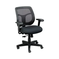 Office Chairs*Eurotech Apollo Fabric Task Chair, Black (MT9400-BK)