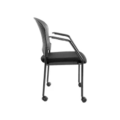 Folding & Stacking*Eurotech Breeze Mesh Back Fabric Office Chair, Black, 2/Carton (FS9070)