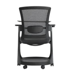 Office Chairs*Eurotech SKTRN-BLK Eduskate Mesh Conference Chair, Fixed Arms, Black