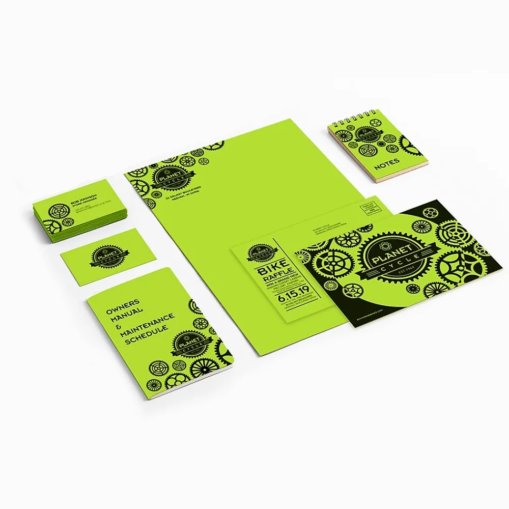 Card Stock*Exact 65 lb. Card Stock Paper, 8.5" x 11", Vulcan Green, 250 Sheets/Ream (WAU21869)
