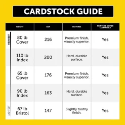 Card Stock*Exact 90 lb. Index Paper, 8.5