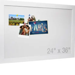 Bulletin*Global Printed Products Excello Global Products Cork Bulletin Board, White Frame, 3' x 2' (EGP-HD-0519)