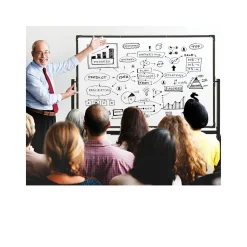 Dry Erase*Excello Global Products Double Sided Magnetic Steel Mobile Dry-Erase Whiteboard, Aluminum Frame, 4' x 3' (EGP-HD-0066-BK)