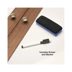 Dry Erase*Excello Global Products Double Sided Magnetic Steel Dry-Erase Whiteboard, Wood Frame, 5' x 3' (EGP-HD-0530-BN)