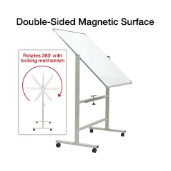 Dry Erase*Excello Global Products Double Sided Magnetic Mobile Dry-Erase Whiteboard Easel, 36" x 42" (EGP-HD-0546)