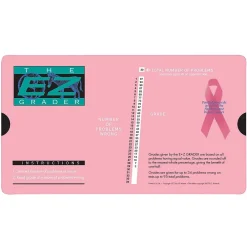 Grade Books*E-Z Grader Breast Cancer Pink Grade Tool, Pack of 3 (EZ-5703PINK-3)