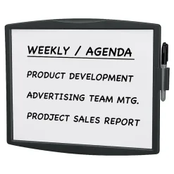 Dry Erase*Fellowes Partition Additions Graphite Dry-Erase Whiteboard, Plastic Frame, 1' x 1' (75905)