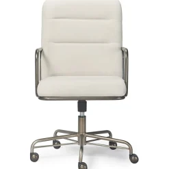Office Chairs*Finch Franklin Bonded Leather Computer and Desk Chair, Cream White (CHR10060D)