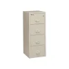 File Cabinets*FireKing 4-Drawer Vertical File Cabinet, Legal Size, Lockable, Fire Resistant, 57"H x 21.25"W x 32"D, Parchment (421572PA)