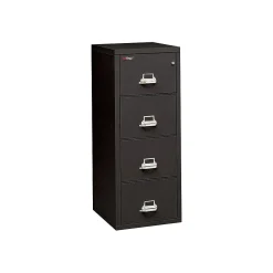 File Cabinets*FireKing 2-Hour 4-Drawer Fire Resistant Vertical File Cabinet, Legal Size, Inside Delivery, Black