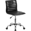 Office Chairs*Flash Furniture Alan Armless Vinyl Swivel Low Back Task Office Chair, Black/Chrome (DS512BBK)