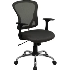 Office Chairs*Flash Furniture Alfred Ergonomic Mesh Swivel Mid-Back Task Office Chair, Dark Gray (H8369FDKGY)