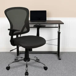 Office Chairs*Flash Furniture Alfred Ergonomic Mesh Swivel Mid-Back Task Office Chair, Dark Gray (H8369FDKGY)