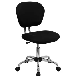 Office Chairs*Flash Furniture Beverly Armless Ergonomic Mesh Swivel Mid-Back Padded Task Office Chair, Black (H2376FBK)