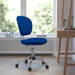 Office Chairs*Flash Furniture Beverly Armless Ergonomic Mesh Swivel Mid-Back Padded Task Office Chair, Blue (H2376FBLUE)