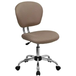 Office Chairs*Flash Furniture Beverly Armless Ergonomic Mesh Swivel Mid-Back Padded Task Office Chair, Coffee Brown (H2376FCOF)