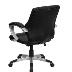 Office Chairs*Flash Furniture Bodie LeatherSoft Swivel Mid-Back Manager's Office Chair, Black (H9637L2MID)