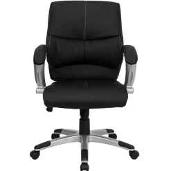 Office Chairs*Flash Furniture Bodie LeatherSoft Swivel Mid-Back Manager's Office Chair, Black (H9637L2MID)