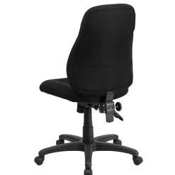 Office Chairs*Flash Furniture Brandy Armless Ergonomic Fabric Swivel Mid-Back Task Office Chair, Black (BT90297M)