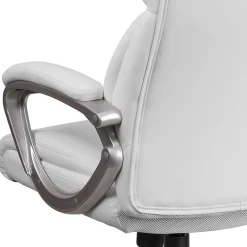 Office Chairs*Flash Furniture Carolyn LeatherSoft Swivel Mid-Back Executive Office Chair, White (GO2236MWH)