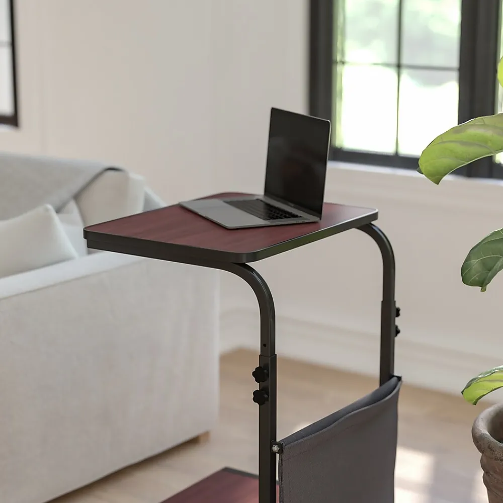 Standing Desks*Flash Furniture Charger 24"W Rectangular Adjustable Standing Computer Desk, Mahogany (MT62881)