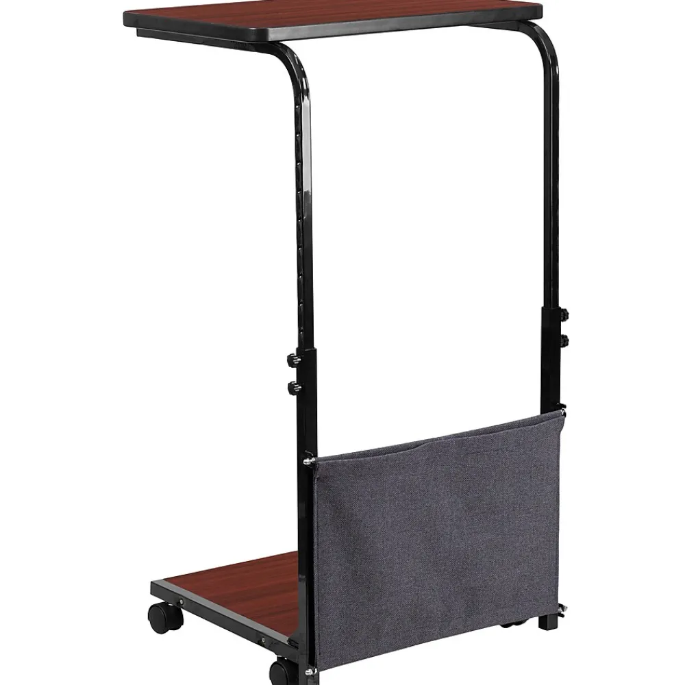 Standing Desks*Flash Furniture Charger 24"W Rectangular Adjustable Standing Computer Desk, Mahogany (MT62881)