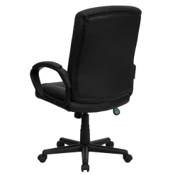 Office Chairs*Flash Furniture Chelsea LeatherSoft Swivel Mid-Back Executive Office Chair, Black (GO9771BKLEA)