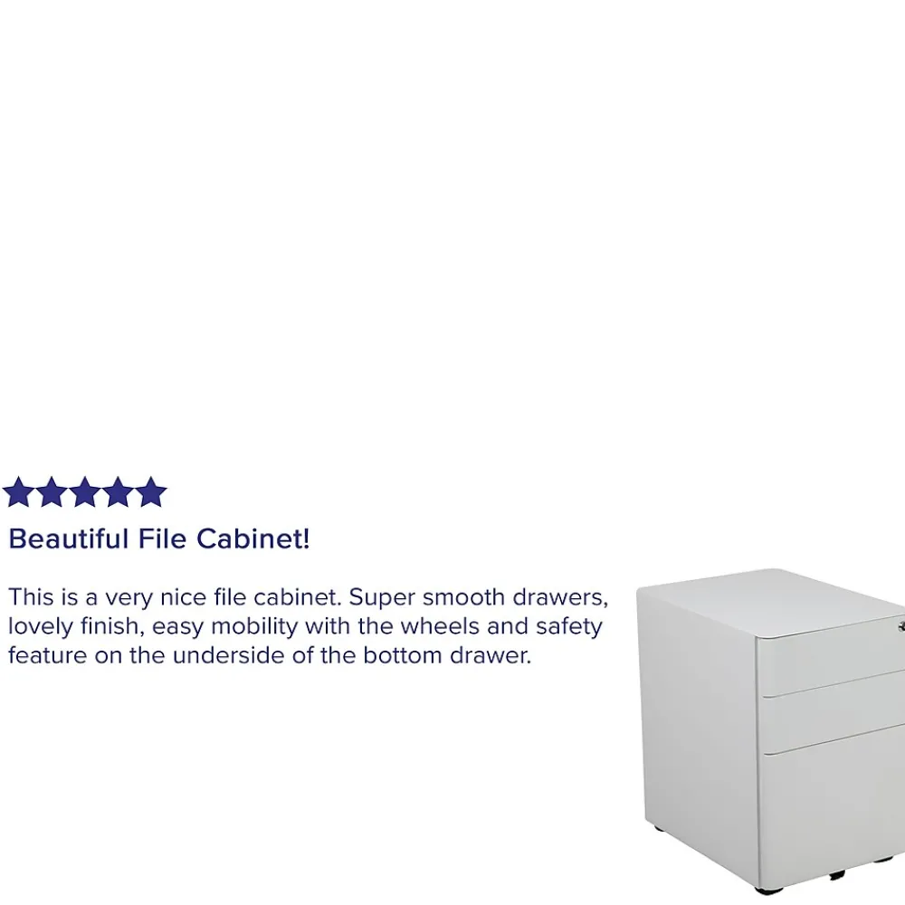 File Cabinets*Flash Furniture 3-Drawer Cabinet, Legal & Letter Files, White, 21" (HZCHPL01W)