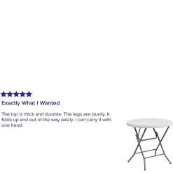 Folding Tables*Flash Furniture Elon Folding Table, 31.5