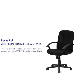 Office Chairs*Flash Furniture Garver Fabric Swivel Mid-Back Executive Office Chair, Black (GOST6BKFAB)