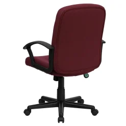 Office Chairs*Flash Furniture Garver Fabric Swivel Mid-Back Executive Office Chair, Burgundy (GOST6BYFAB)