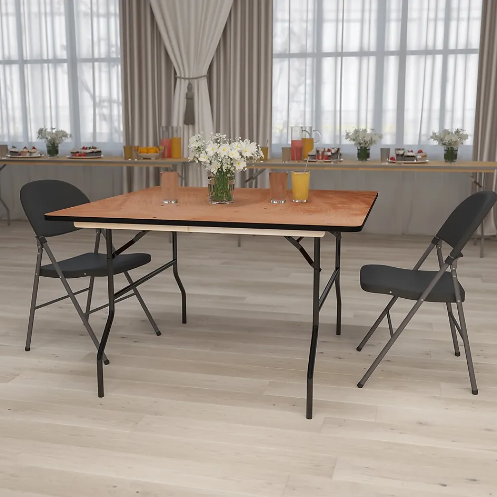 Folding Tables*Flash Furniture Gerry Folding Table, 48" x 48", Natural (YTWFFT48SQ)