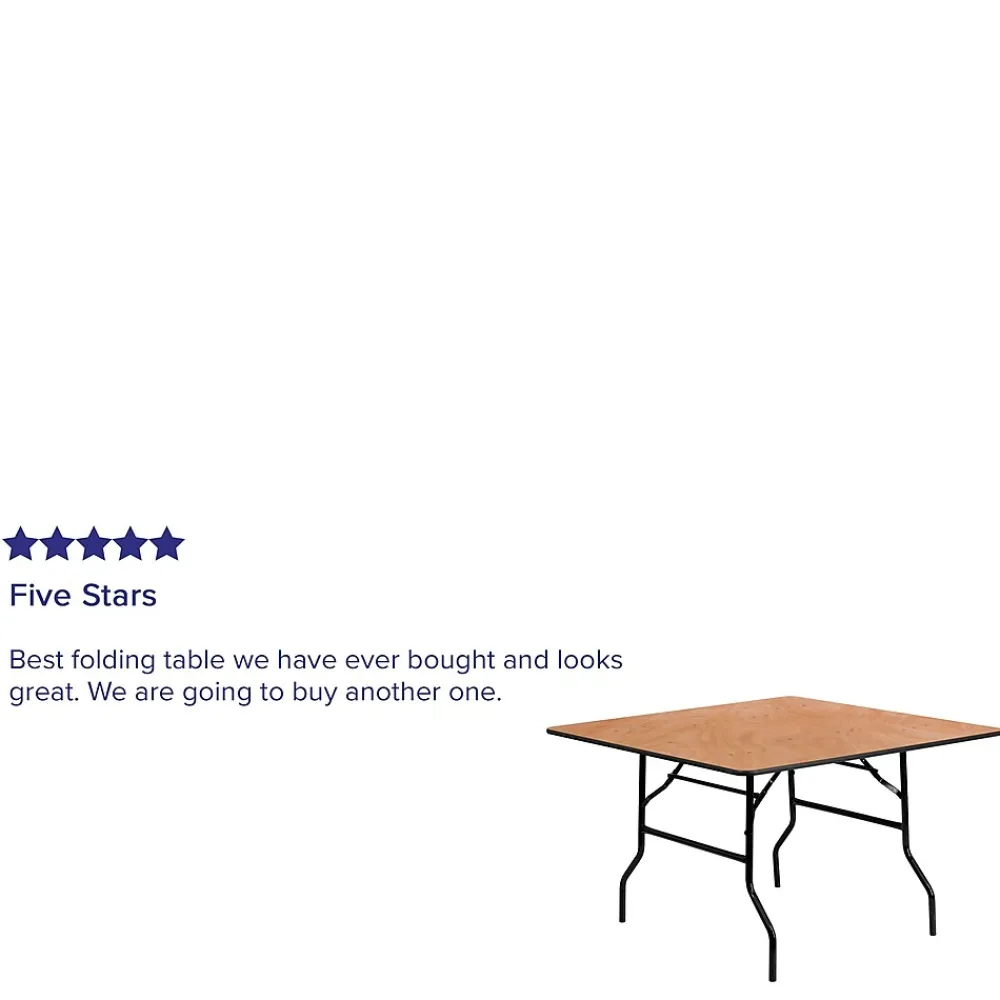 Folding Tables*Flash Furniture Gerry Folding Table, 48" x 48", Natural (YTWFFT48SQ)