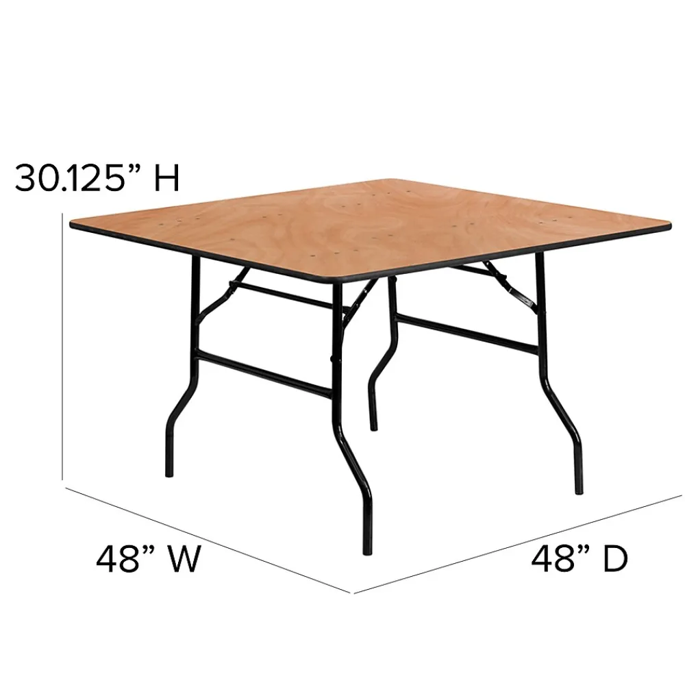 Folding Tables*Flash Furniture Gerry Folding Table, 48" x 48", Natural (YTWFFT48SQ)