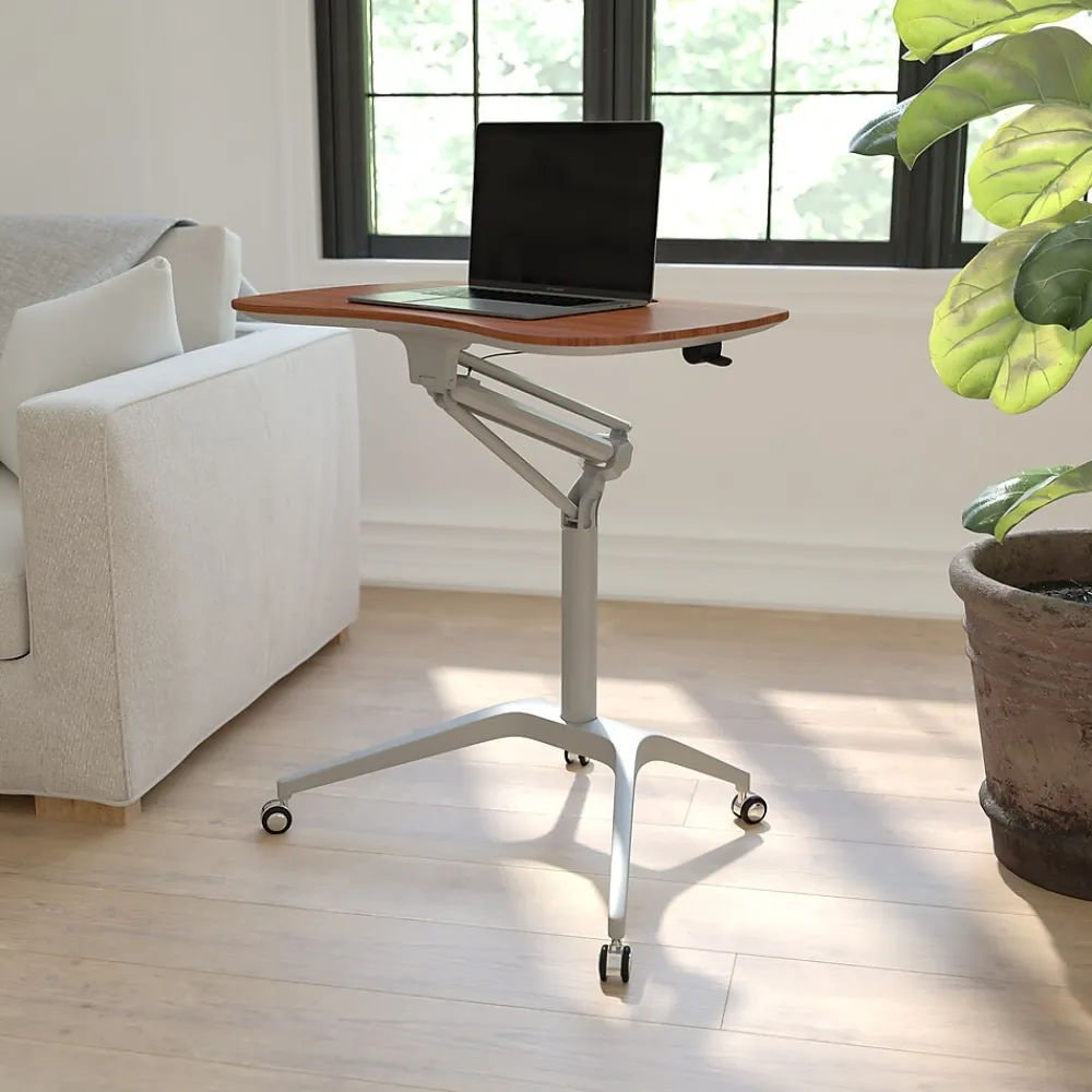 Standing Desks*Flash Furniture Gia 28"W Rectangular Adjustable Standing Computer Desk, Mahogany (NANIP10)