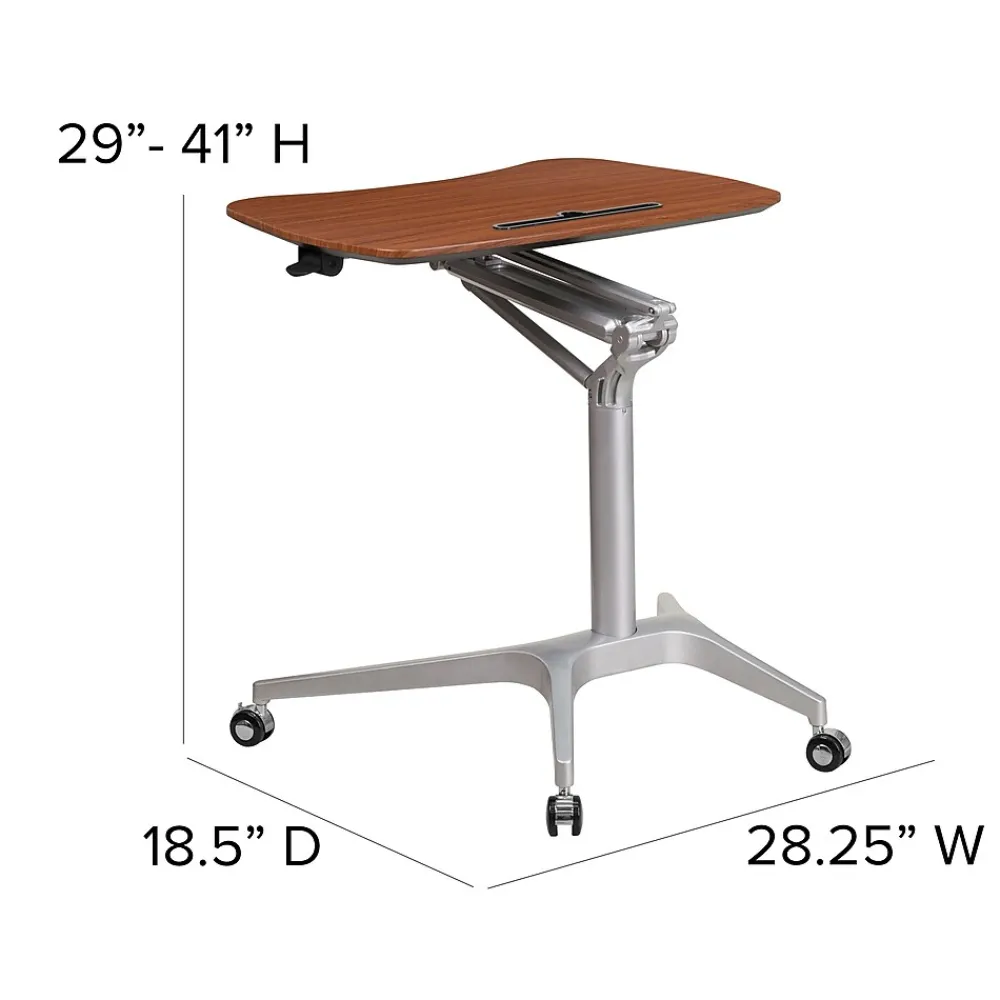Standing Desks*Flash Furniture Gia 28"W Rectangular Adjustable Standing Computer Desk, Mahogany (NANIP10)