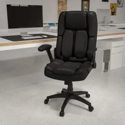 Office Chairs*Flash Furniture Hansel Ergonomic LeatherSoft Swivel High Back Executive Office Chair, Black (BT90275H)