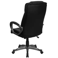 Office Chairs*Flash Furniture Hansel Ergonomic LeatherSoft Swivel High Back Executive Office Chair, Black (BT9177BK)