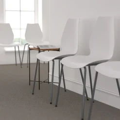 Folding & Stacking*Flash Furniture HERCULES Series Plastic Stack Chair with Lumbar Support, White (RUT288WH)