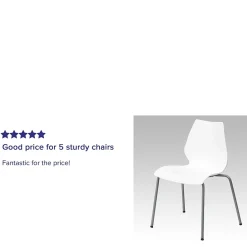 Folding & Stacking*Flash Furniture HERCULES Series Plastic Stack Chair with Lumbar Support, White (RUT288WH)