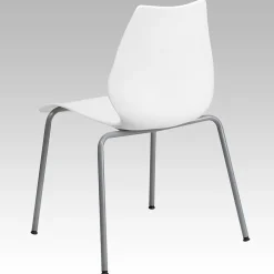 Folding & Stacking*Flash Furniture HERCULES Series Plastic Stack Chair with Lumbar Support, White (RUT288WH)