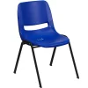 Folding & Stacking*Flash Furniture HERCULES Series Plastic Kid's Shell Stack Chair, Navy/Black (RUT14NVYBK)