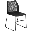 Folding & Stacking*Flash Furniture HERCULES Series Plastic Stack Chair with Air-Vent Back and Sled Base, Black (RUT498ABK)