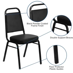 Folding & Stacking*Flash Furniture HERCULES Series Vinyl Banquet Chair, Black (FD-BHF-1-GG)