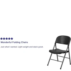 Folding & Stacking*Flash Furniture HERCULES™ Plastic Armless Folding Chair, Black, 6/Pack