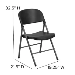 Folding & Stacking*Flash Furniture HERCULES™ Plastic Armless Folding Chair, Black, 6/Pack