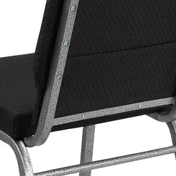 Folding & Stacking*Flash Furniture HERCULES Series Fabric Stacking Church Chair, Black Patterned/Silver Vein Frame (FCH185SVJP02)