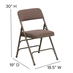 Folding & Stacking*Flash Furniture Hercules Banquet/Reception Folding Fabric Chairs, Beige, 4/Pack (BELNICK INC (NSP))