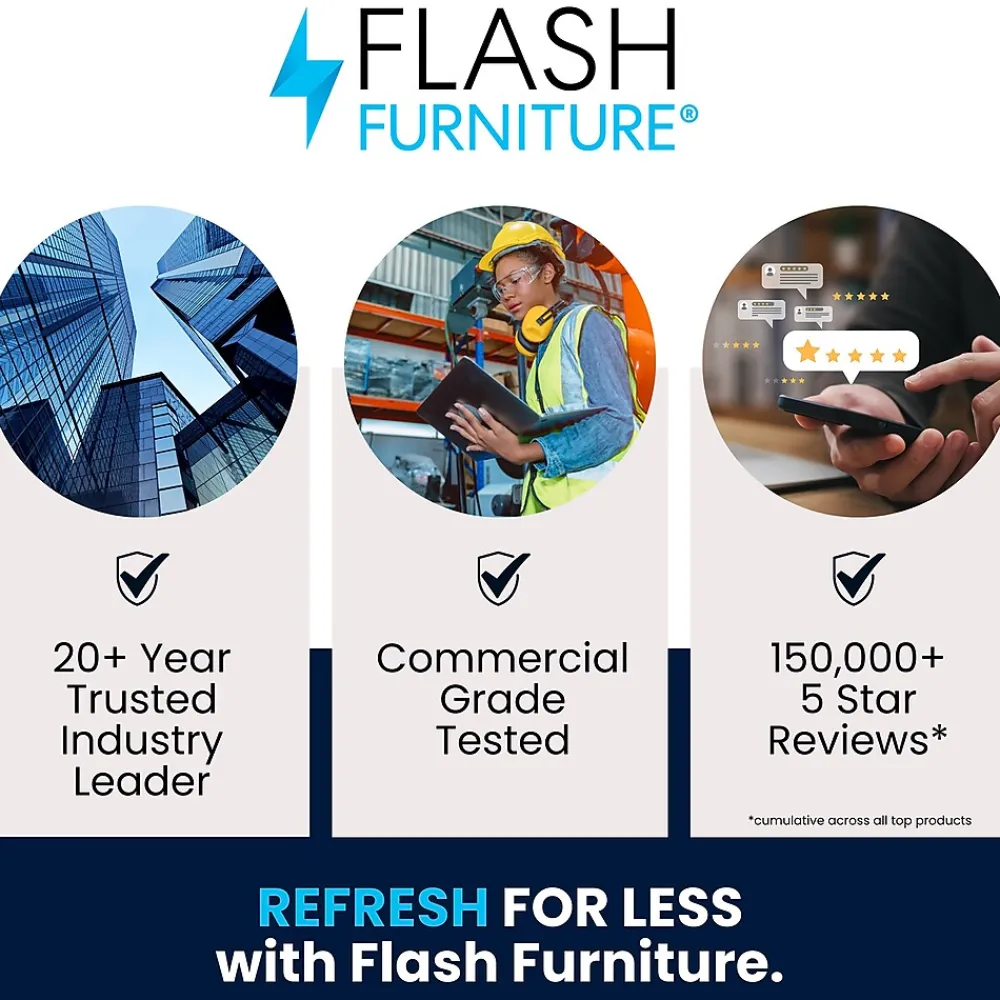 Folding & Stacking*Flash Furniture HERCULES Vinyl Upholstered Reception Chair, Black, 4/Pack (HA-MC309AV-BK-GG)